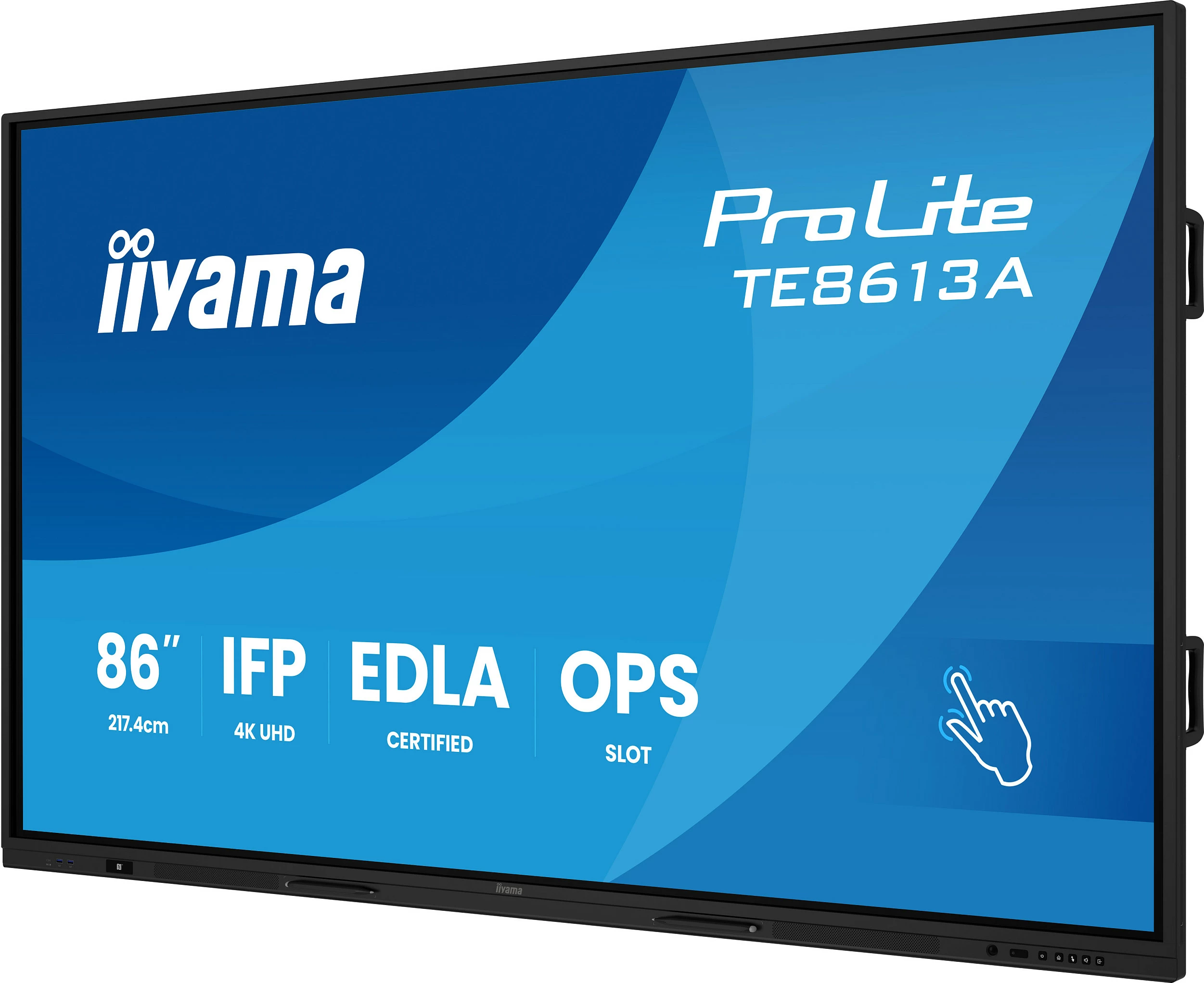 Ekran interaktiv iiyama ProLite TE8613A-B2AG, 86", 4K UHD, anti-glare, i zi