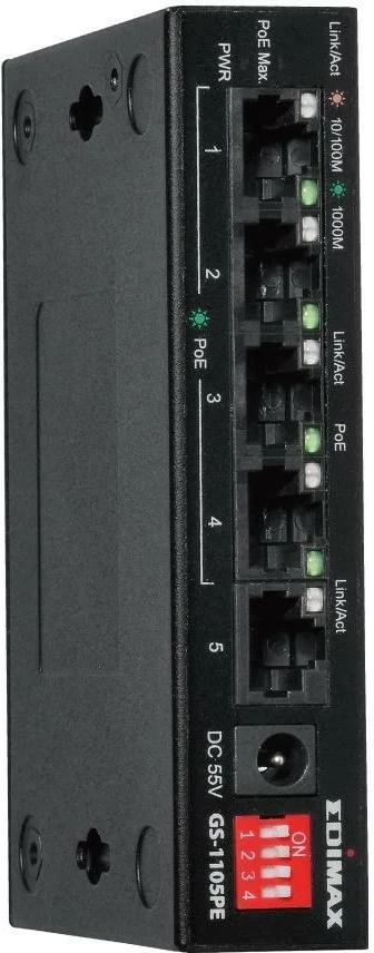 Switch Edimax GS-1105PE, 5 porta, PoE
