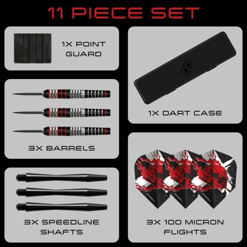 Shigjeta steeltip Harrows për meshkuj, Heavy Metal [Pesha: 24 g]