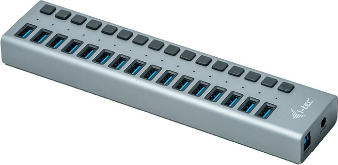HUB USB 3.0 i-tec 16 porta, 90W, gri