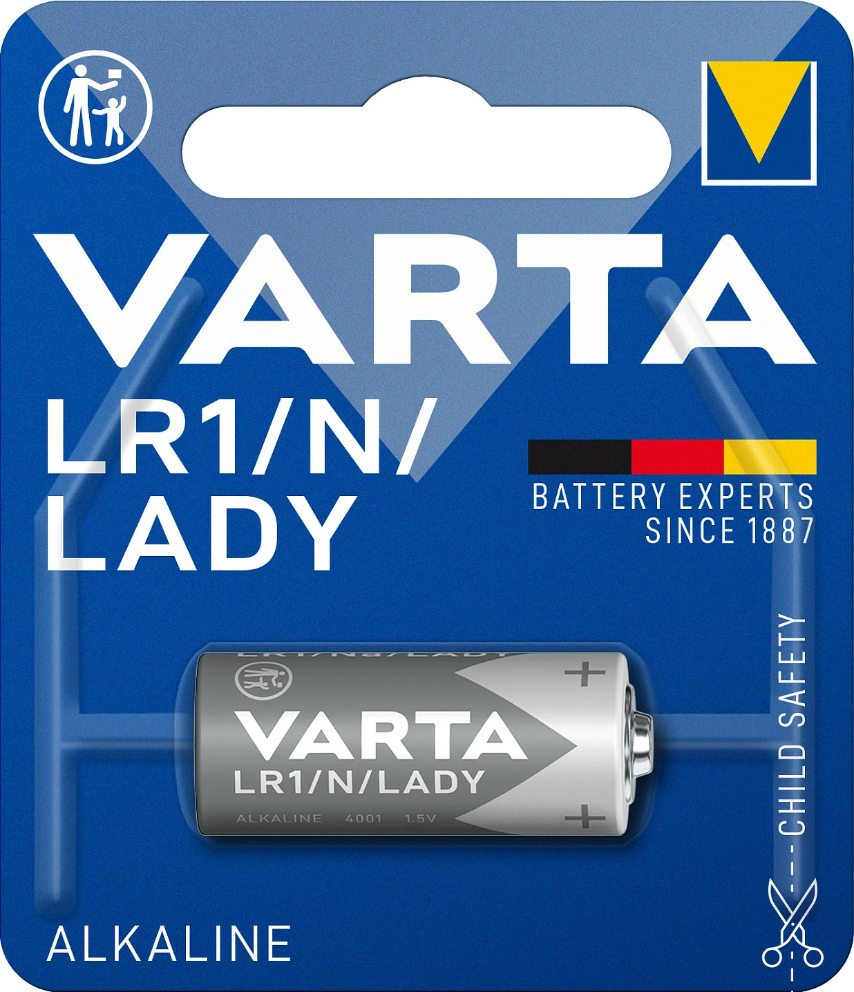 Bateri VARTA 4001 LR1/N, alkaline 1.5V, 1 copë, gri/argjendtë