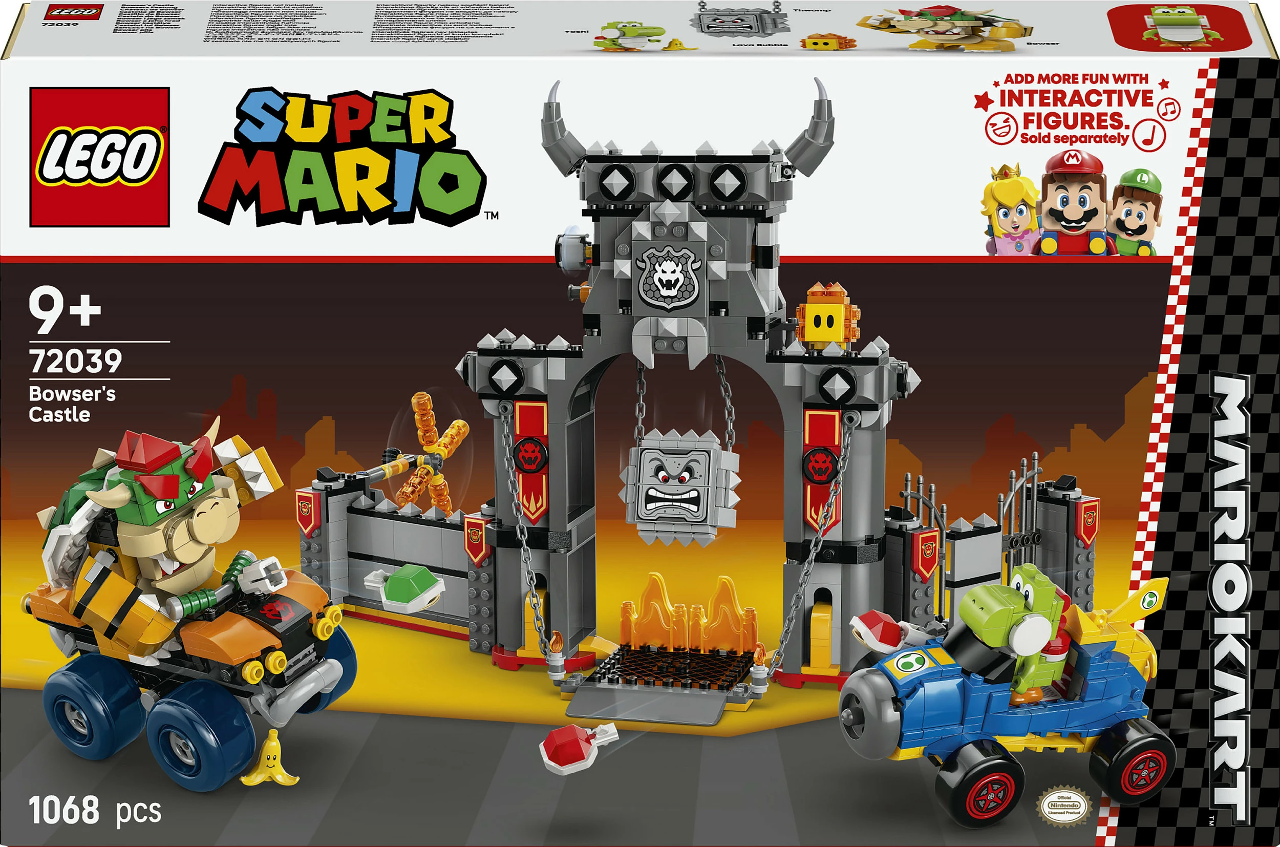 Set ndërtimi LEGO Super Mario Mario Kart 72039 Bowser's Castle, 1068 pjesë, 9+, multikolor