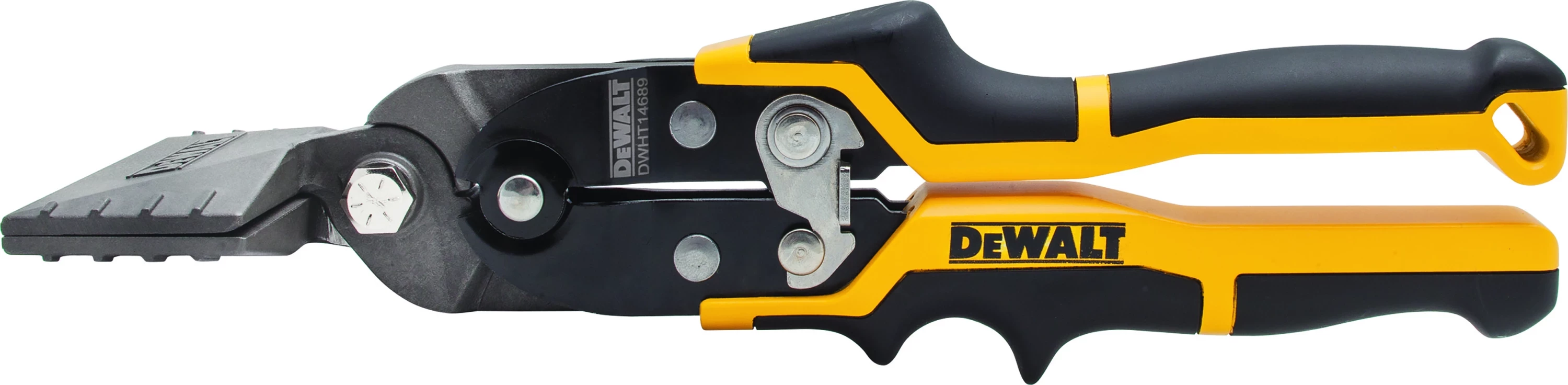 Pincë krimpimi për tuba metalikë Dewalt DWHT14689-0, për çelik të galvanizuar deri 22 gauge, verdhë/zi