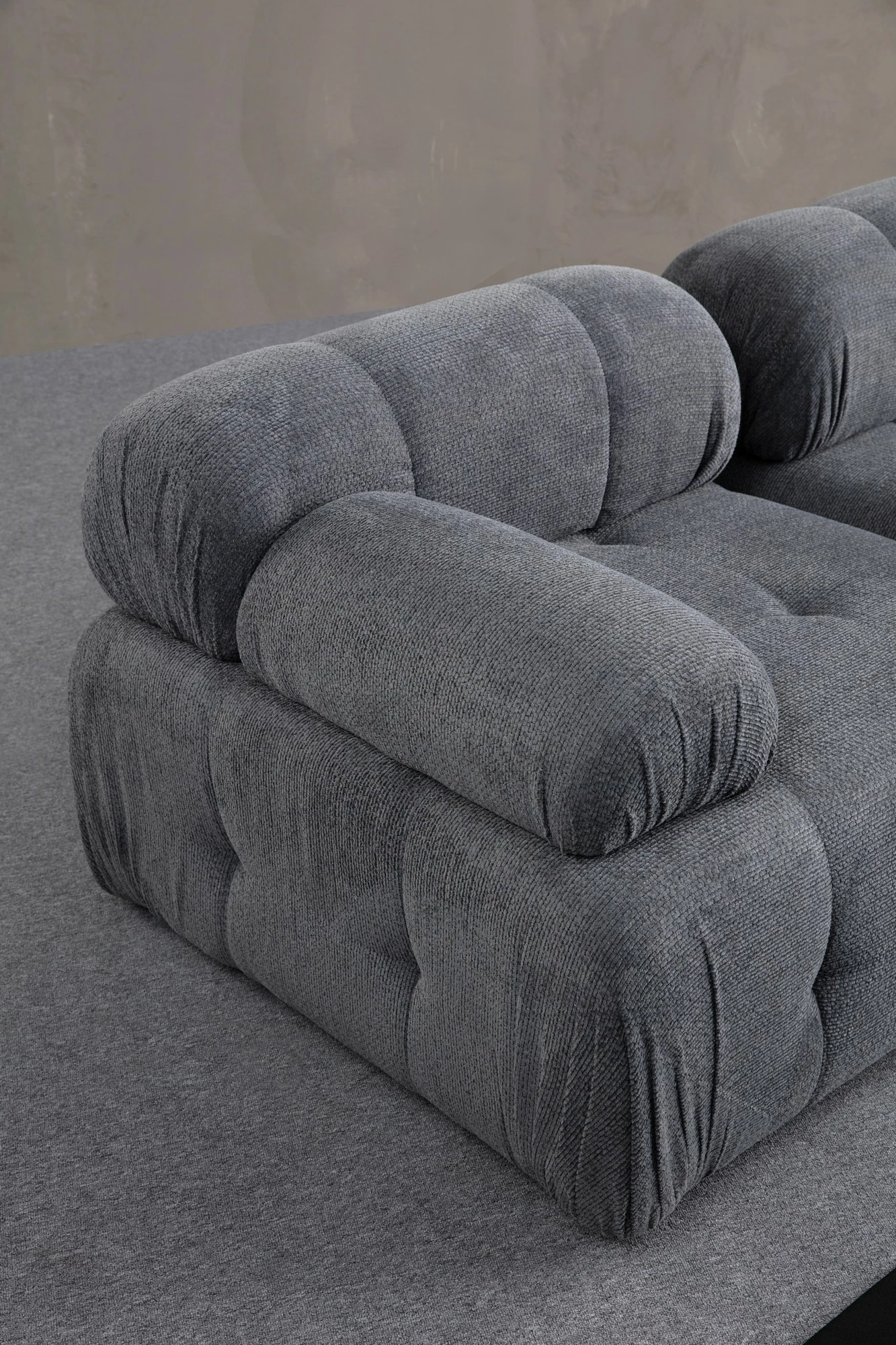Divan treshe Atelier del Sofa, Petite 3, ngjyrë gri