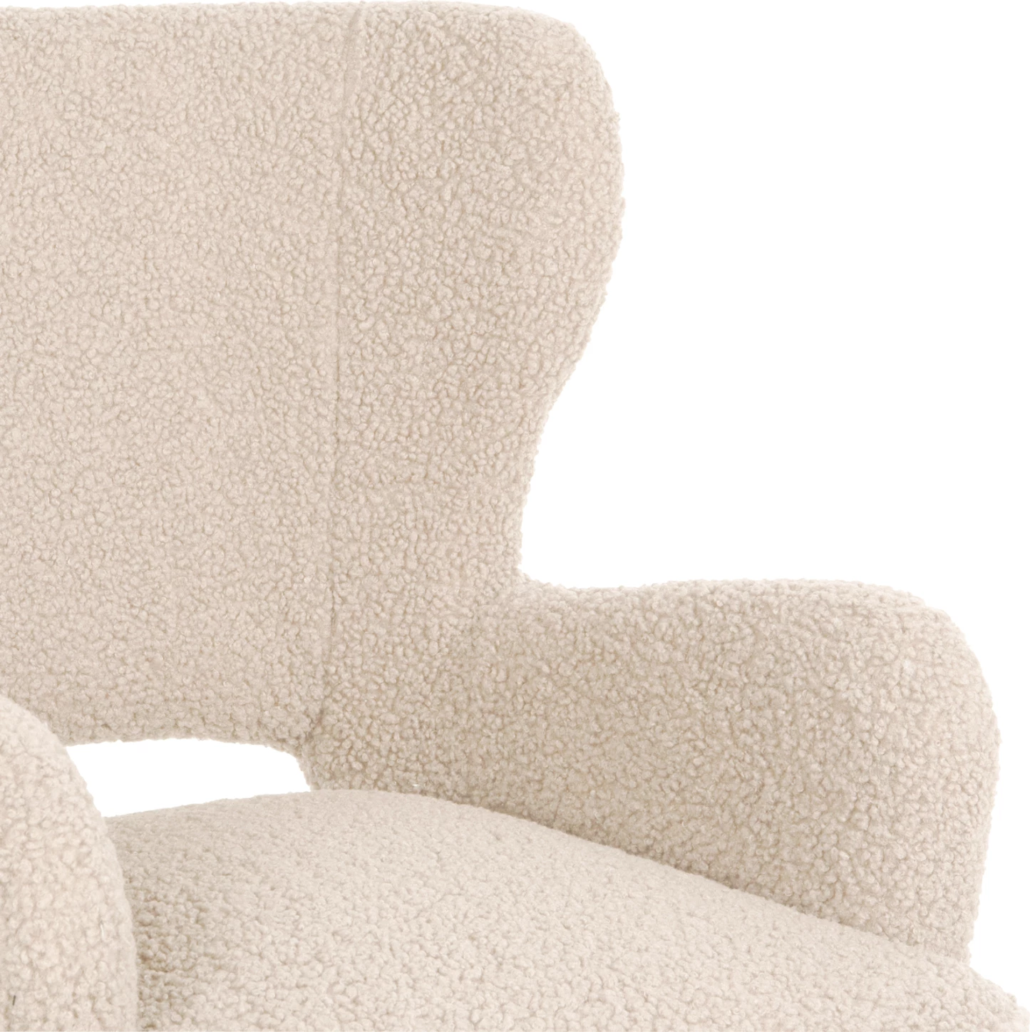 Fotelje MYLIE FH8394.23, pëlhurë boucle ecru, 66x75x93H cm