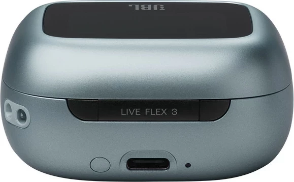 Kufje JBL Live Flex 3, wireless ANC, 50h bateri, Smart Charging Case me ekran, blu