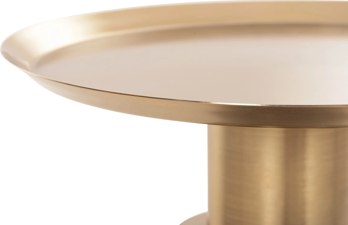 Tavolinë anësore BALLIN FH9725, xham blu-metal në ar Φ37,5x49,5H cm