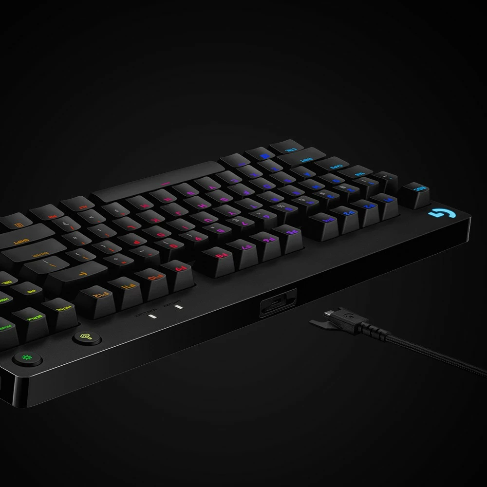 Tastierë gaming Logitech Pro USB Qwertz GX Blue mekanik kabllor zi