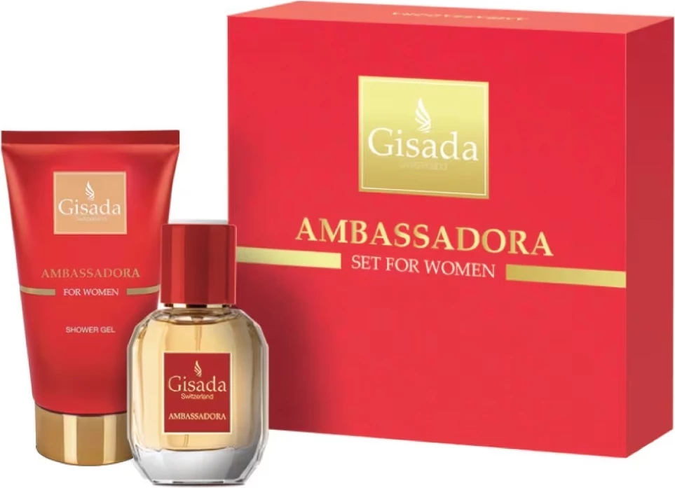 Set Eau de Parfum dhe xhel dushi për femra Gisada Ambassadora, 50ml + 100ml