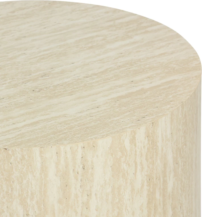 Set tavolinash anësore Zonar, pamje travertini, MDF, 2 copë