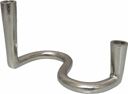 Mbajtës qirinjsh CALAN, alumin, argjend, 24x13x16 cm