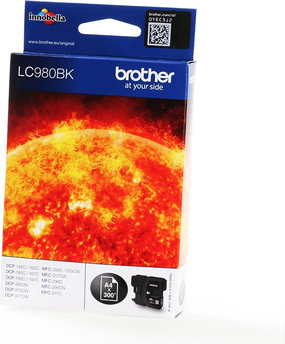 Patron bojë, Brother, LC-980BK, 6 ml 300 faqe, e zezë