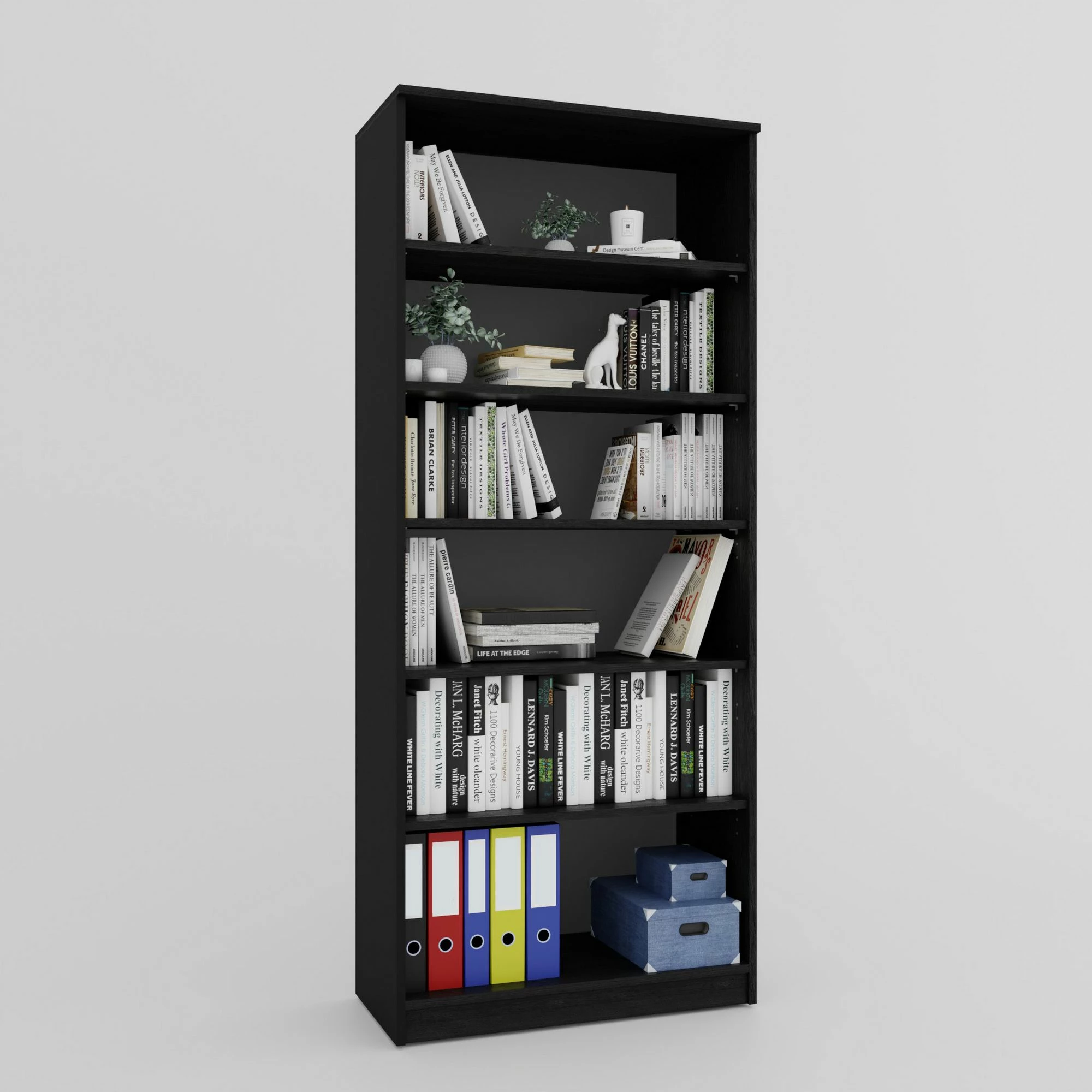 Dollap shumëpërdorimësh, ngjyrë e zezë, Skye Decor Lucas Glass 1600-92