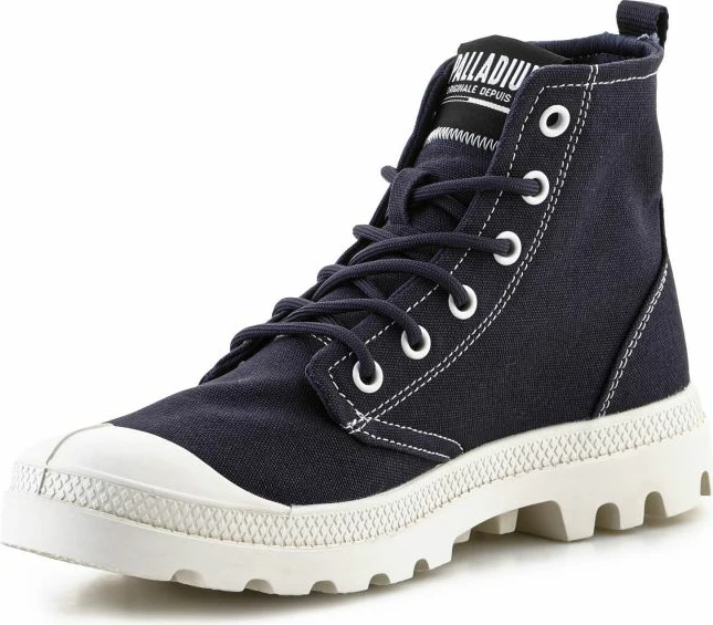 Këpucë Palladium Pampa Blanc për meshkuj dhe femra, blu marine [Madhësia: 36]