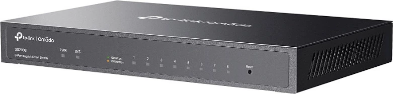 Switch TP-Link Omada SG2008, 8-Port Gigabit Smart, menaxhim cloud, i zi