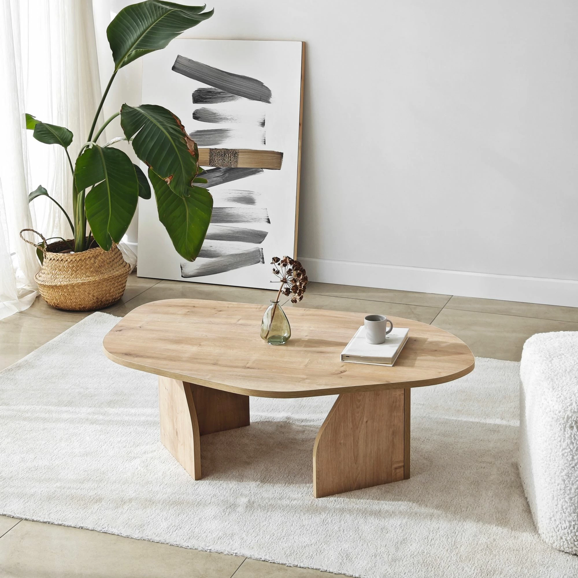 Tavolinë e ulët Hanah Home, ngjyrë lisi Sapphire Oak