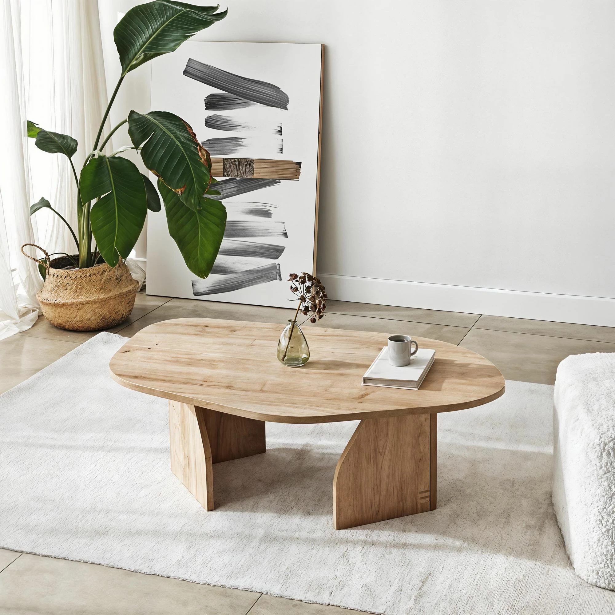 Tavolinë e ulët Hanah Home, ngjyrë lisi Sapphire Oak