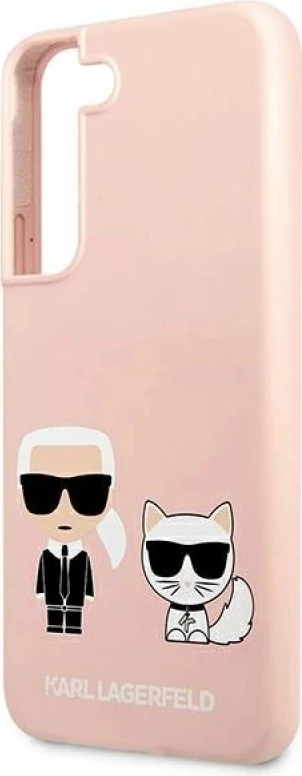 Hardcase Karl Lagerfeld KLHCS22MSSKCI për Samsung Galaxy S22+, rozë e çelët