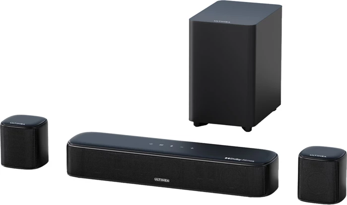 Soundbar Ultimea Aura A50 Pro 5.1 Dolby Atmos me subwoofer me kabllo, e zezë