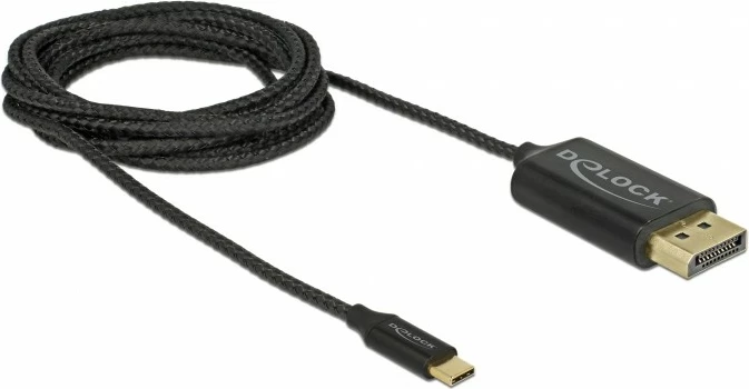 Kabëll USB Type-C në DisplayPort DeLOCK 83710, 2m, i zi