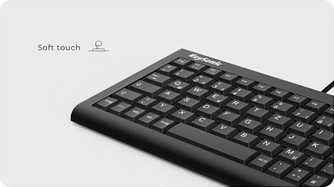 Tastierë KeySonic ACK-3401U, USB, Tenkeyless kompakte, UK QWERTY, SoftSkin, e zezë