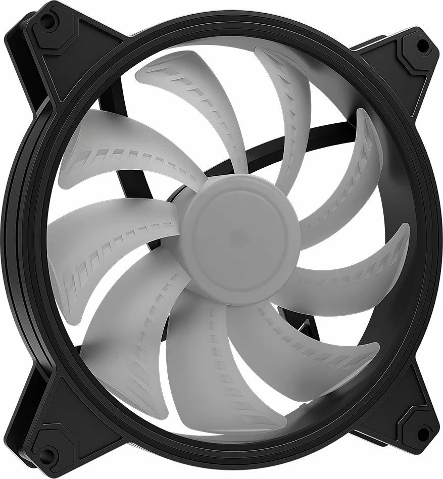 Ventilator për kasë Modecom Volcano Apex 140 ARGB Standard 140mm PWM 4-pin, zi/bardhë, paketë 1 copë