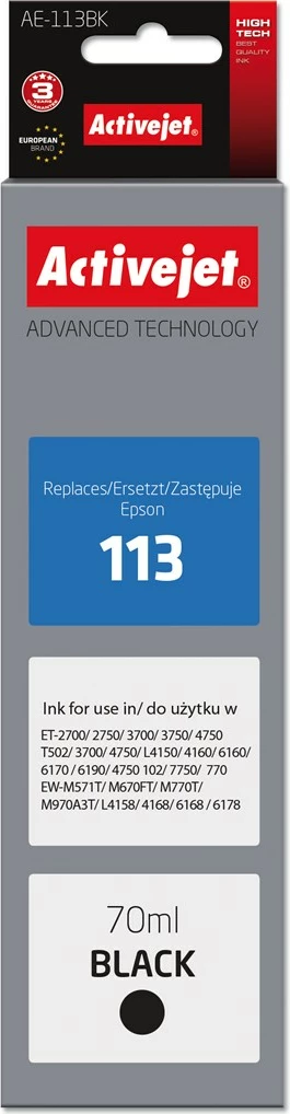 Bojë zëvendësuese Activejet AE-113Bk, e zezë