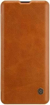 Mbështjellës flip Nillkin QIN për Huawei P40 Pro, lëkurë natyrale, kafe