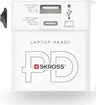 Adapter udhëtimi SKROSS MUV USB AC65PD + kabel USB-C