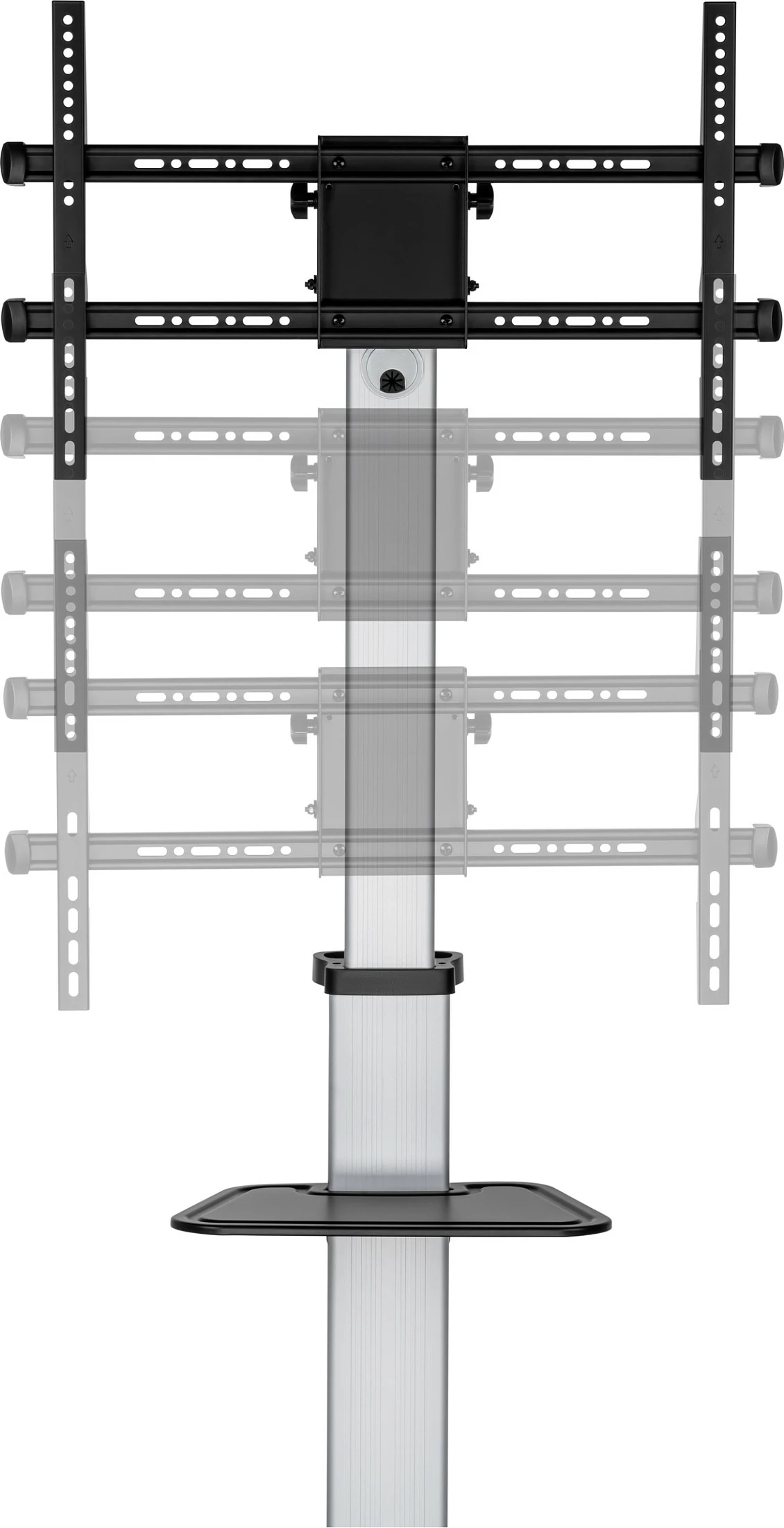Mbajtës TV në dysheme EQUIP 650630, 37–86 inç, VESA 600x400, 50 kg, argjend