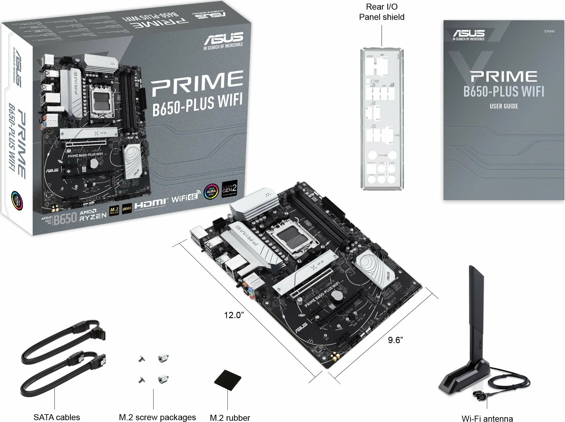 Pllakë amë Asus PRIME B650-PLUS WIFI, ATX, DDR5, WiFi 6E