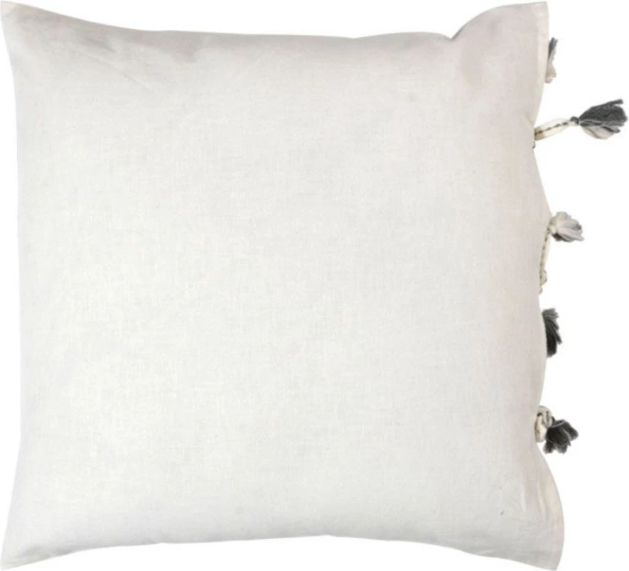 Jastëk dekorativ Ammos 2, pambuk, ngjyrë e bardhë-bezhë, 50x50cm