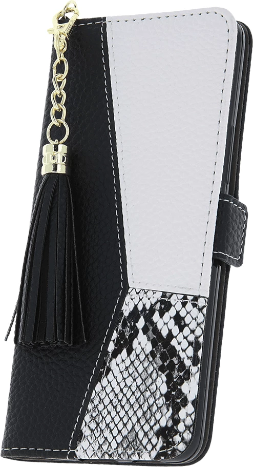 Mbështjellës ONASI Beauty Flip Cover për Samsung Galaxy S23 Ultra 5G, PU lëkurë, me zinxhir dhe 2 xhepa karte, i zi