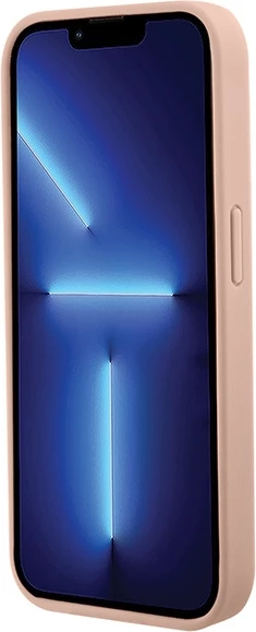 Mbështjellës Guess Croco Triangle Metal Logo për iPhone 15 Pro Max, Rozë
