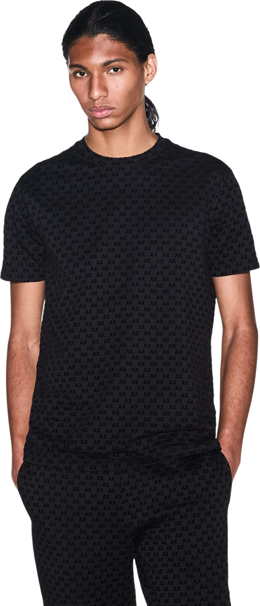 Maicë për meshkuj Armani Exchange XM003079 AF10356, e zezë