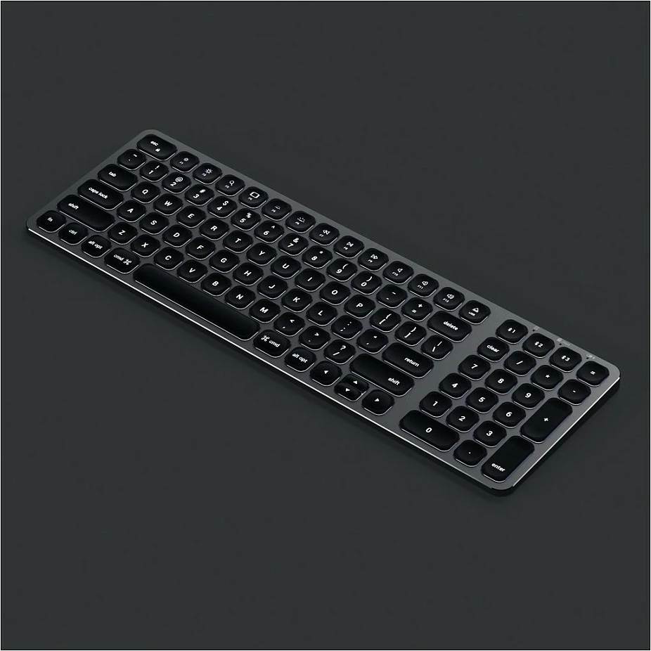 Tastierë Satechi ST-ACBKM-DE, Bluetooth, me ndriçim, layout gjerman (QWERTZ), alumini, Space Gray