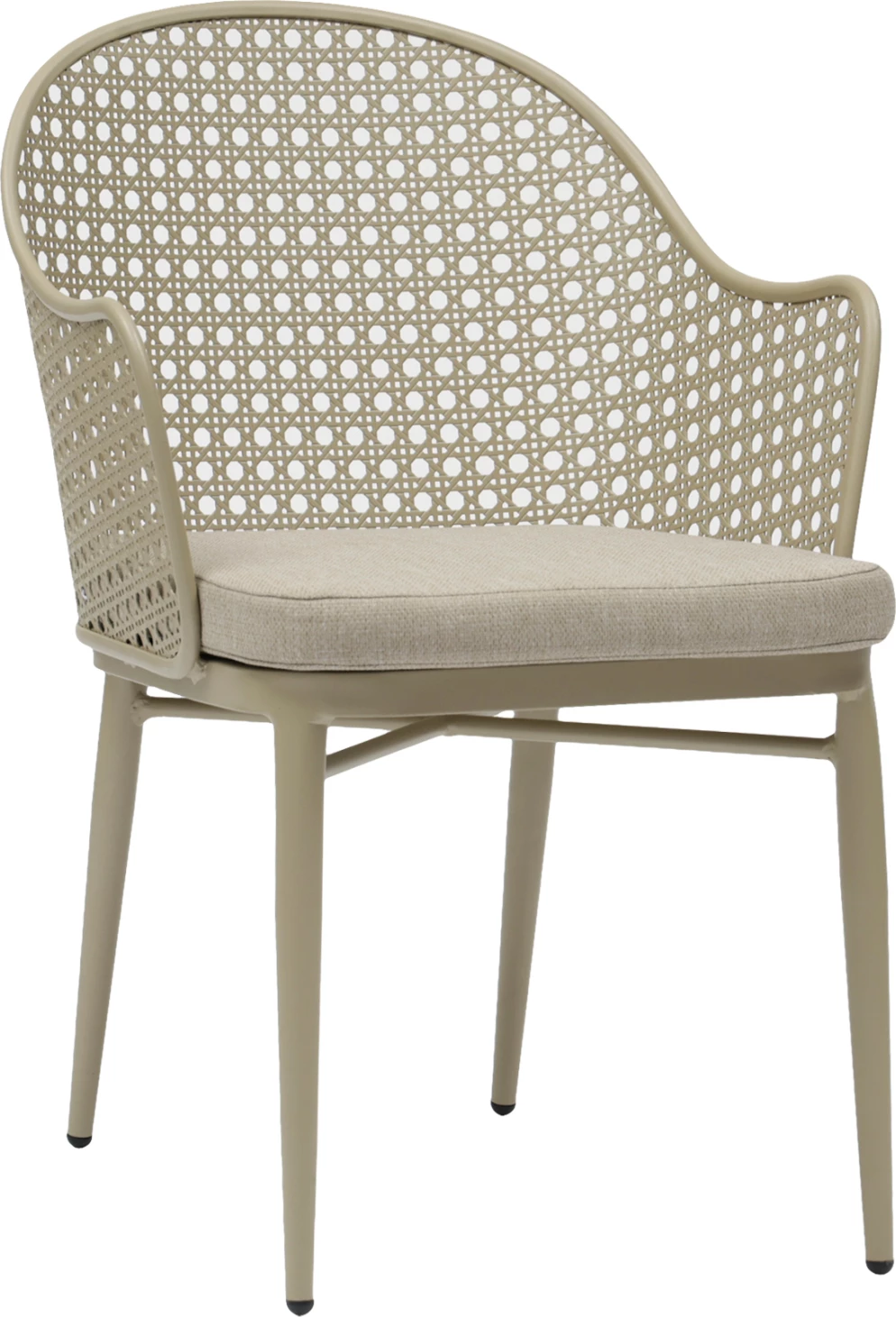 Karrige alumini OREGO FH6268.03 kapuçino-jastëk bezhë 58x55x83Hcm