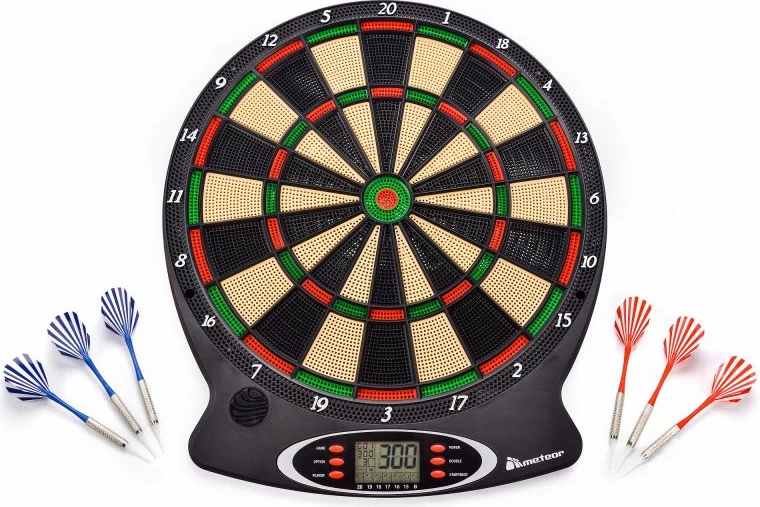 Tabelë elektronike dart Meteor, set me 6 shigjeta