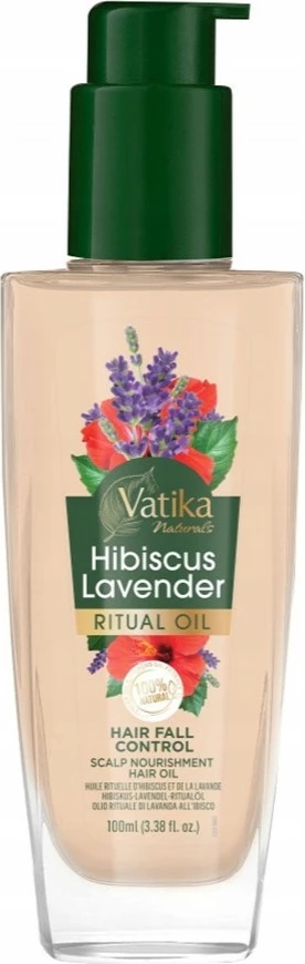 Vaj për flokë për femra Dabur Vatika Hibiscus Lavender Strengthening, 100ml