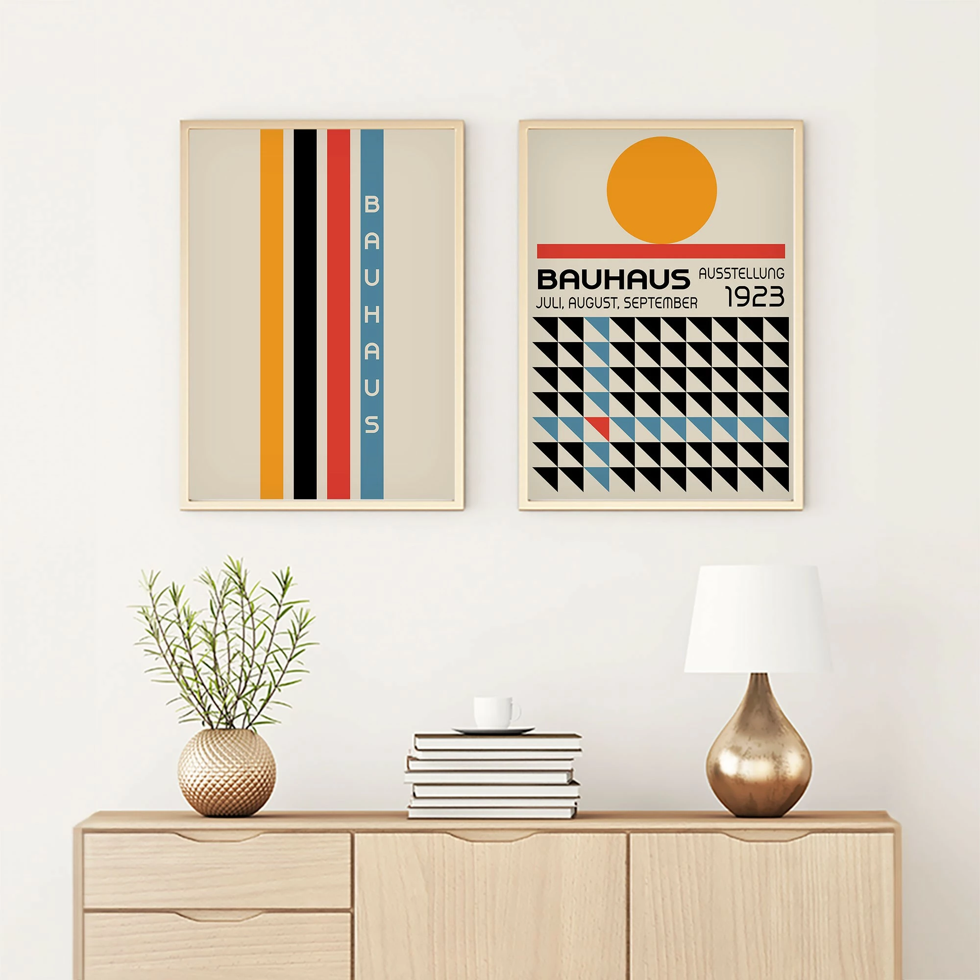 Piktura dekorative me kornizë, 2 copë, MDF, shumëngjyrëshe, Huhu245, 20x30cm