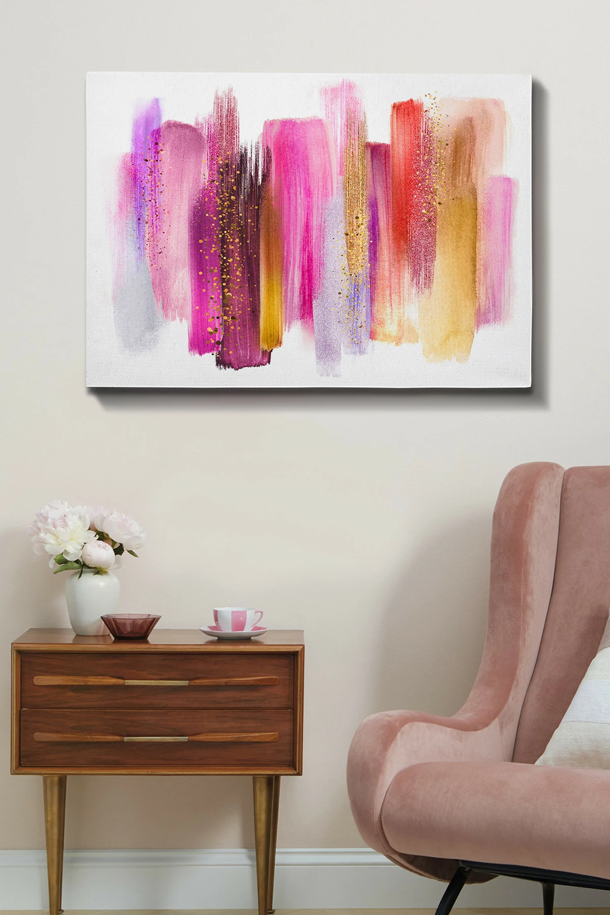 Pikturë dekorative në kanavacë, shumëngjyrëshe, 70x100cm