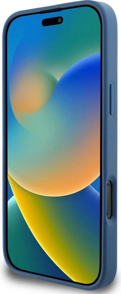 Mbështjellës Guess HC PU 4G Small 4G and Classic MagSafe për iPhone 16 Pro, Blu