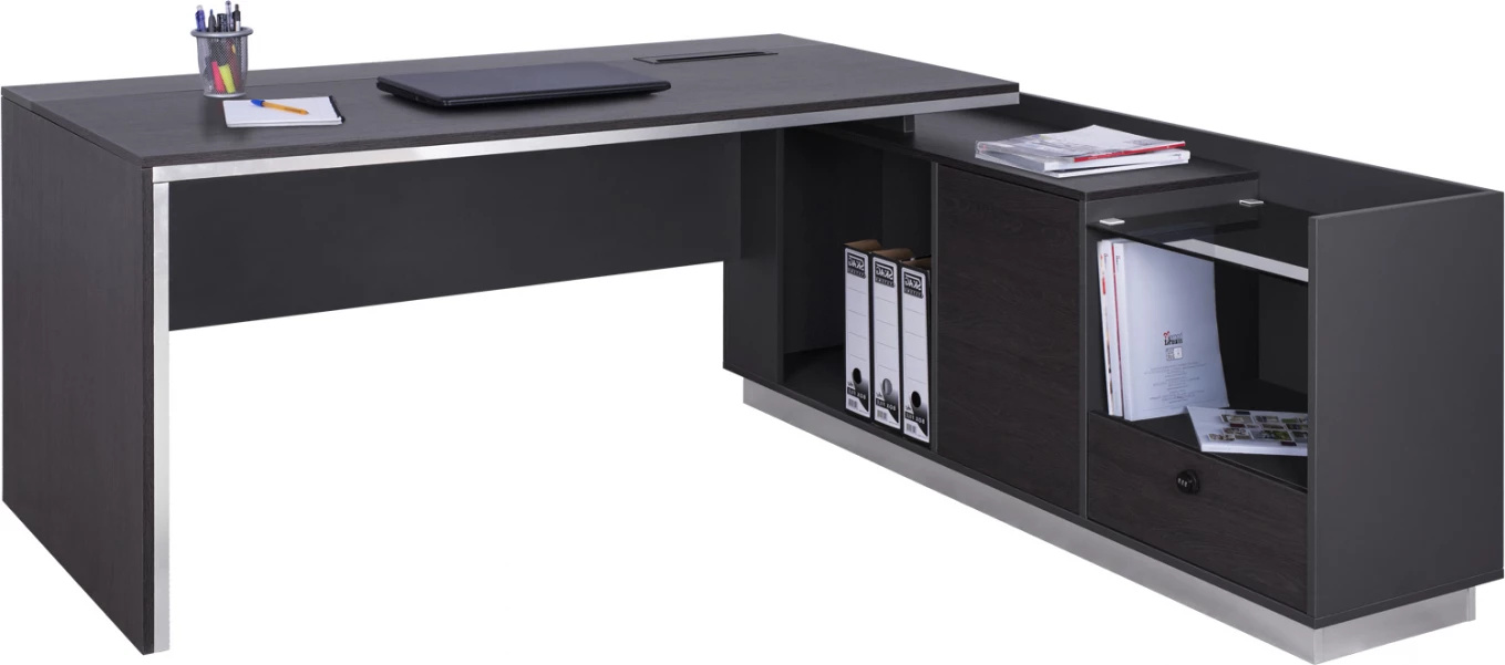 Zyrë profesionale këndore e djathtë, ngjyrë trëndafili, FH2112R, 200x160x76 cm