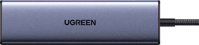 Hub USB-C UGREEN 75642 5-në-1, 100W PD, 4K@60Hz DisplayPort, gri