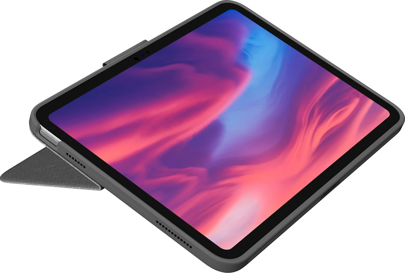 Tastierë me trackpad dhe mbështjellës Logitech Combo Touch për iPad 10.9" (Gjenerata 10), QWERTY italisht, Oxford Gray