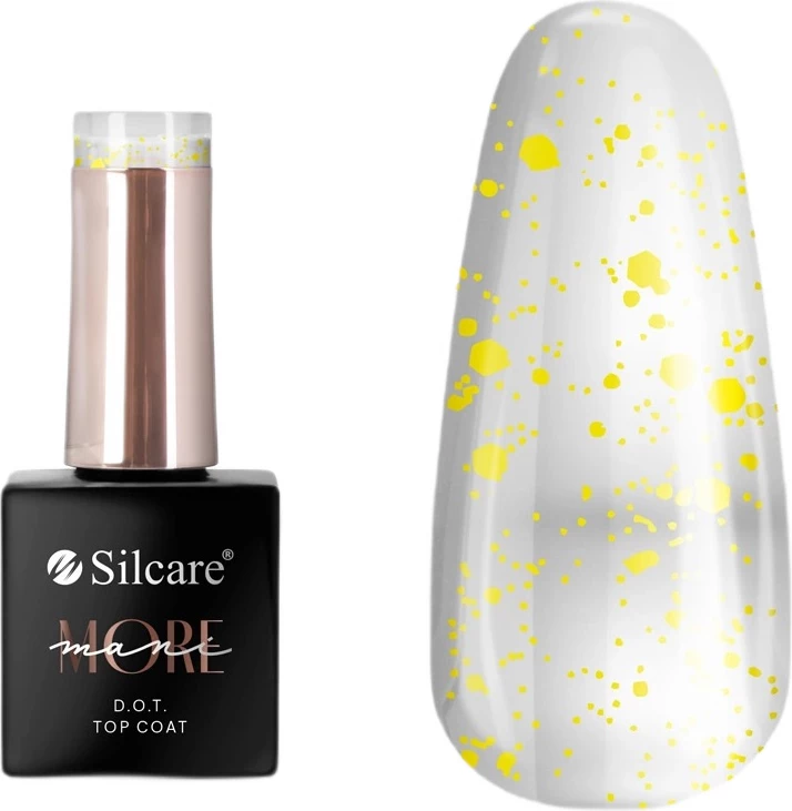 Top coat për thonj Silcare maniMORE DOT për femra, yellow, 10g