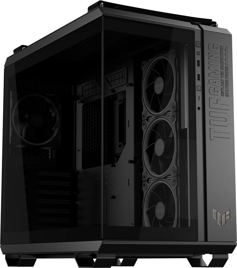 Kasë ASUS TUF Gaming GT502 Horizon ARGB ATX, dual-chamber, tempered glass, 4x 120mm ARGB fans, USB Type-C, e zezë