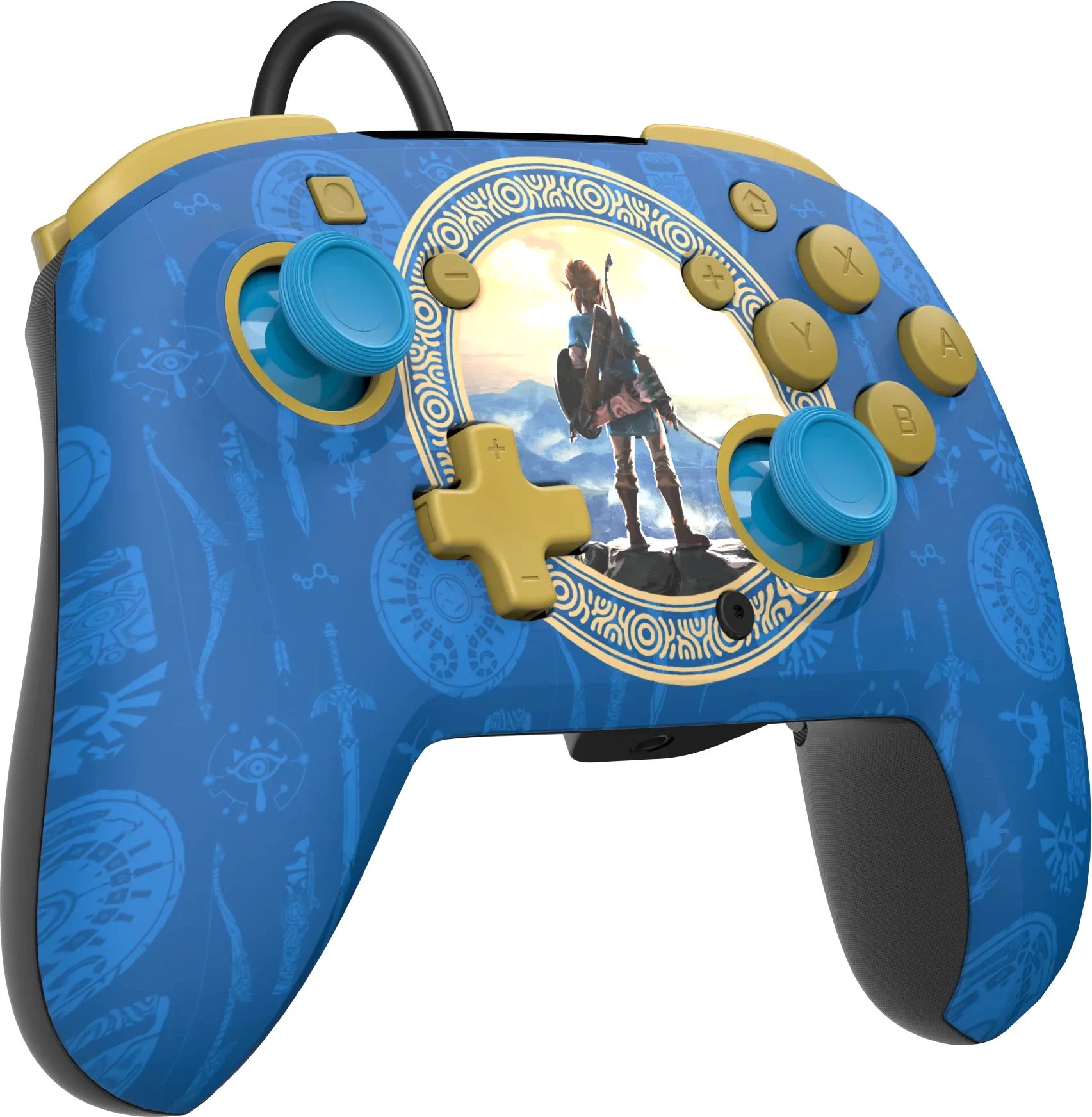 Kontroller i telit PDP REMATCH për Nintendo Switch/Switch OLED, 3.5mm, butona të programueshëm, Hyrule Blue