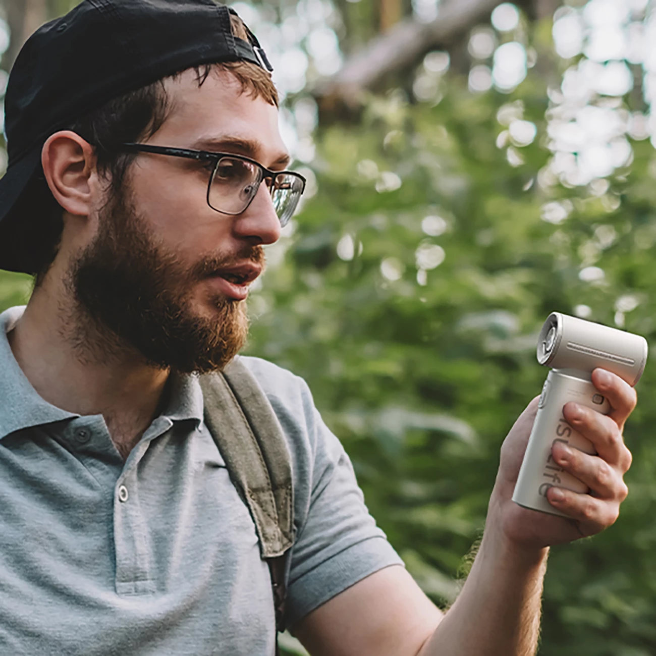 Ventilator dore Jisulife Life9, 5000mAh, USB-C, Gri