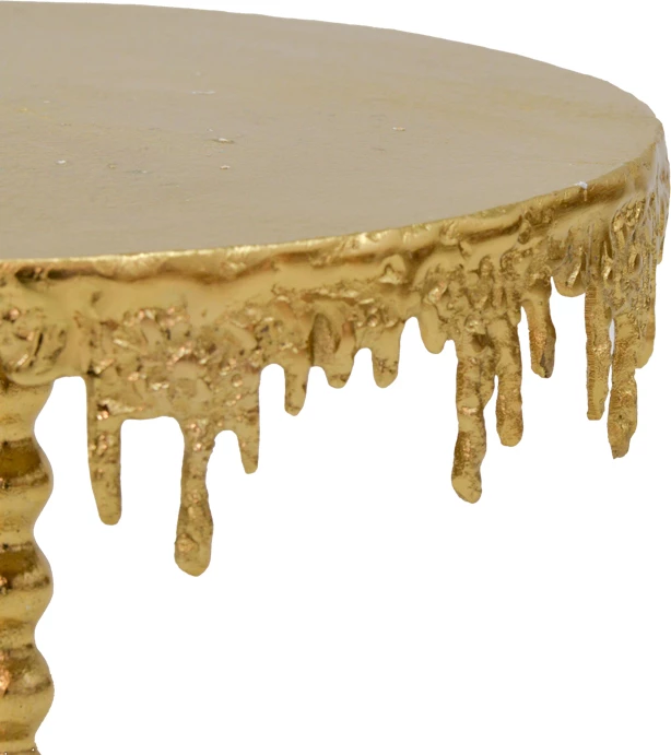 Tavolinë anësore Fropio Inart metalik ngjyrë ari D40x44cm